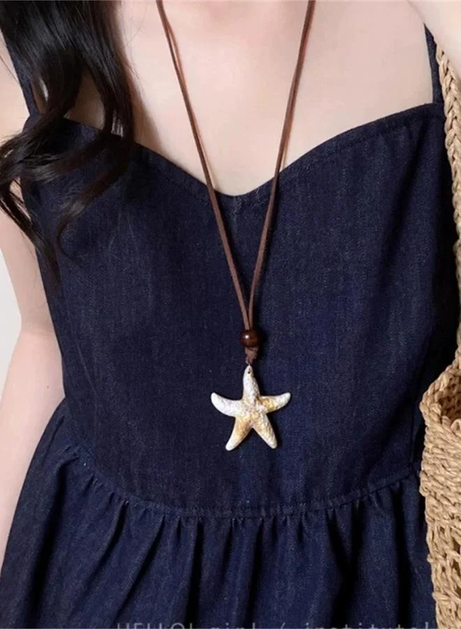 Take Two  Beige Starfish Pendant Necklace for Women | Best Price UAE