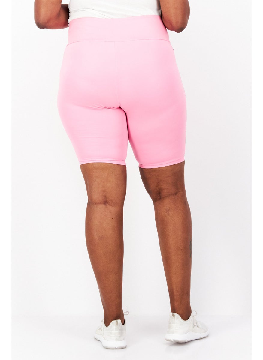 adidas Originals Women Plus Size Training Short, Pink  - Image 3