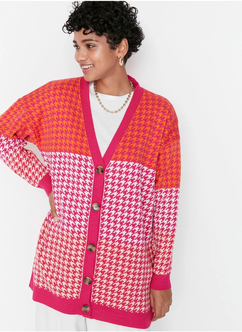 ترينديول Colorblock Oversized Cardigan