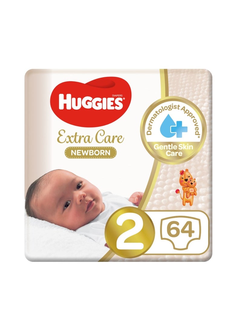 Huggies Size (2) Small 4-6 kg Jumbo Pack 64 Diapers - Image 2