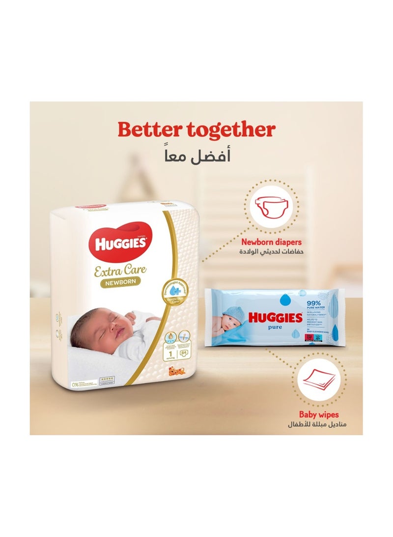 Huggies Size (2) Small 4-6 kg Jumbo Pack 64 Diapers - Image 5