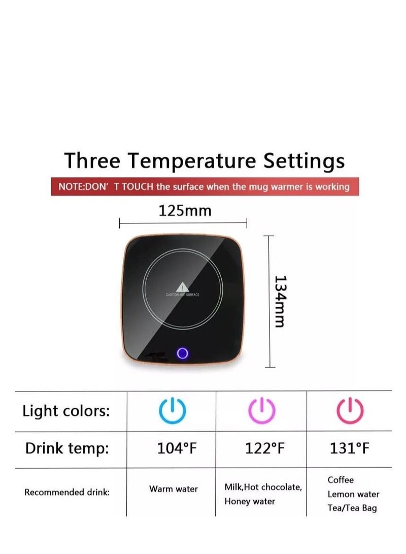 SYOSI Coffee Mug Warmer, Electric Coffee Warmer for Desk with Auto Shut Off, 3 Temperature Setting Smart Cup Warmer for Heating Coffee, Beverage, Milk, Tea and Hot Chocolate (No Cup) - Image 5