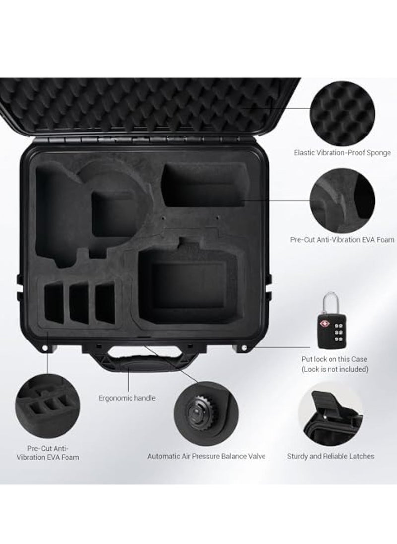 KASTWAVE Waterproof Hard Case for DJI Flip, Drone Waterproof Hard Carrying Case, Compatible with 7 Batteries and Other Flip Accessories, Drone Accessories for DJI Flip and RC2/RC/RC-N3/N2/N1  - Image 4