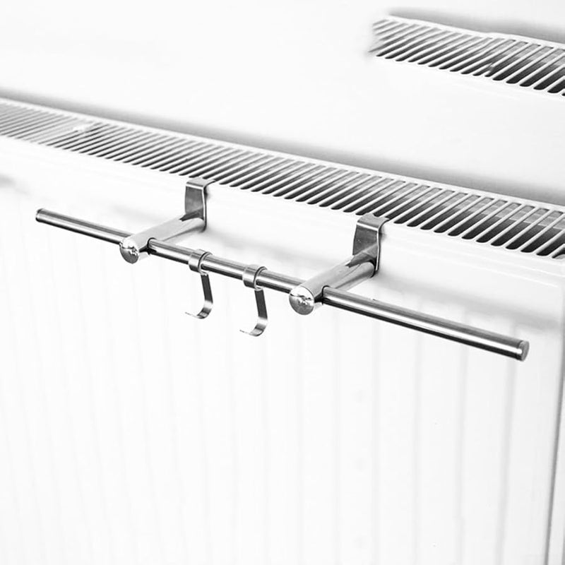 40cm Stainless Steel Heated Towel Rail Radiator Drying Rack Adjustable Bathroom Warmer - Image 5