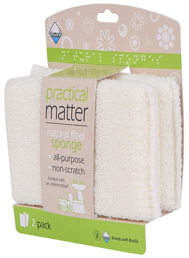 cleanlogic Practical Matter Kitchen Sponge, Organic Cotton Fiber All-Purpose Dish Sponges for Washing Dishes and Cleaning All Surfaces, Durable Non Scratch Scrub, 6 Count Value Pack - Image 3