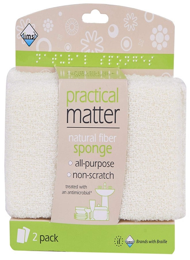 cleanlogic Practical Matter Kitchen Sponge, Organic Cotton Fiber All-Purpose Dish Sponges for Washing Dishes and Cleaning All Surfaces, Durable Non Scratch Scrub, 6 Count Value Pack - Image 1