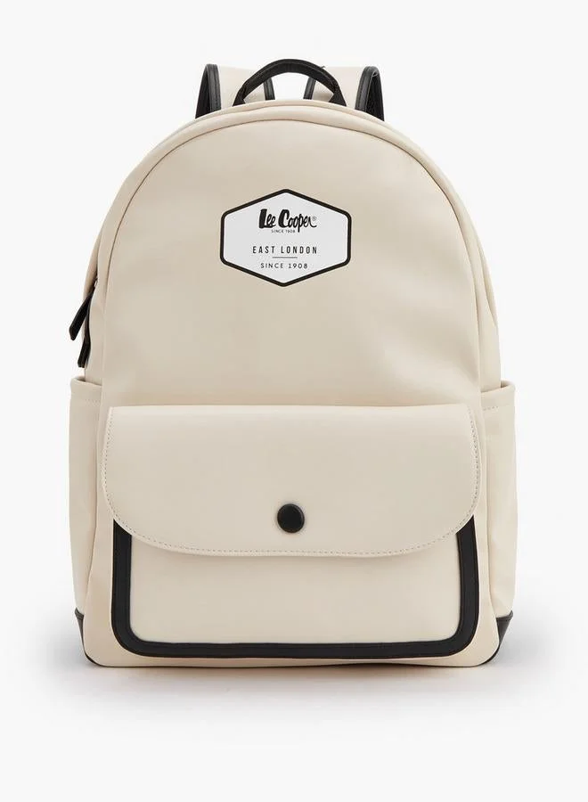 لي كوبر Logo Print School Backpack With Adjustable Shoulder Straps - 31x15x44 CM