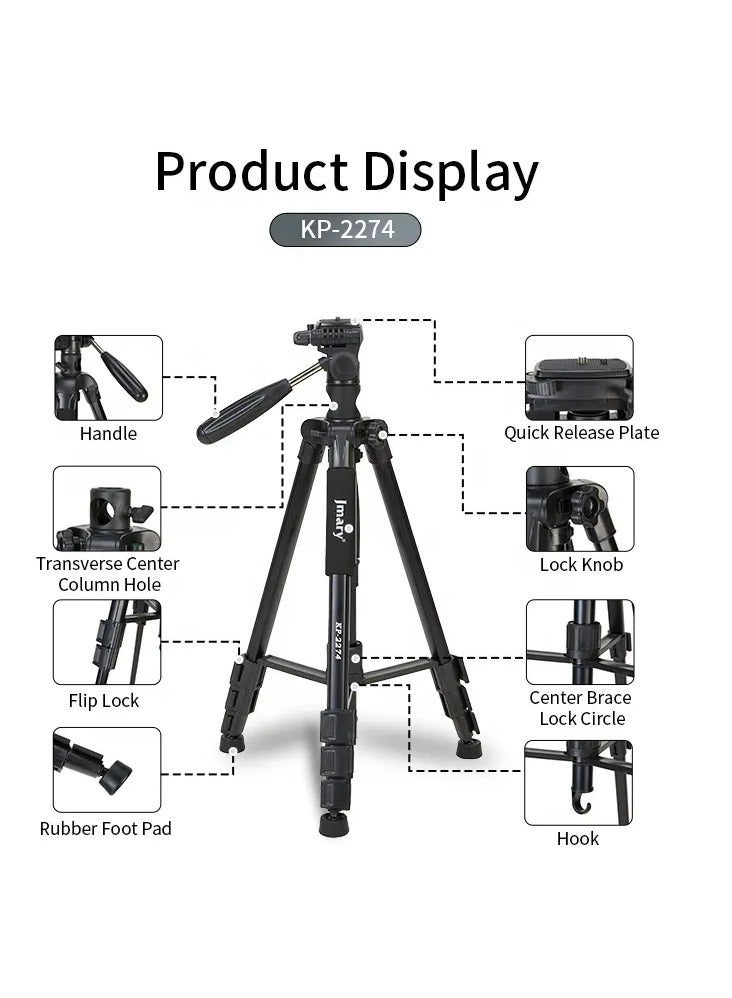 Jmary KP-2274 Multi-Function Professional Tripod  Stable Support for Cameras - Image 2