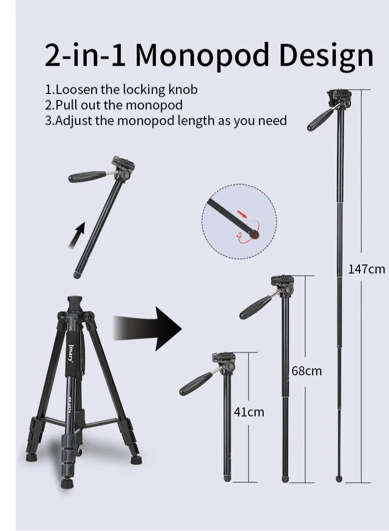 Jmary KP-2274 Multi-Function Professional Tripod  Stable Support for Cameras - Image 4