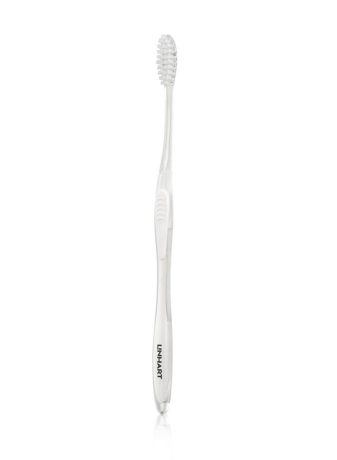 LINHART Extra Soft Toothbrush – Teeth Whitening Toothbrush with Multi Length Bristles, White with White Bristles, 1 Pack - Image 1