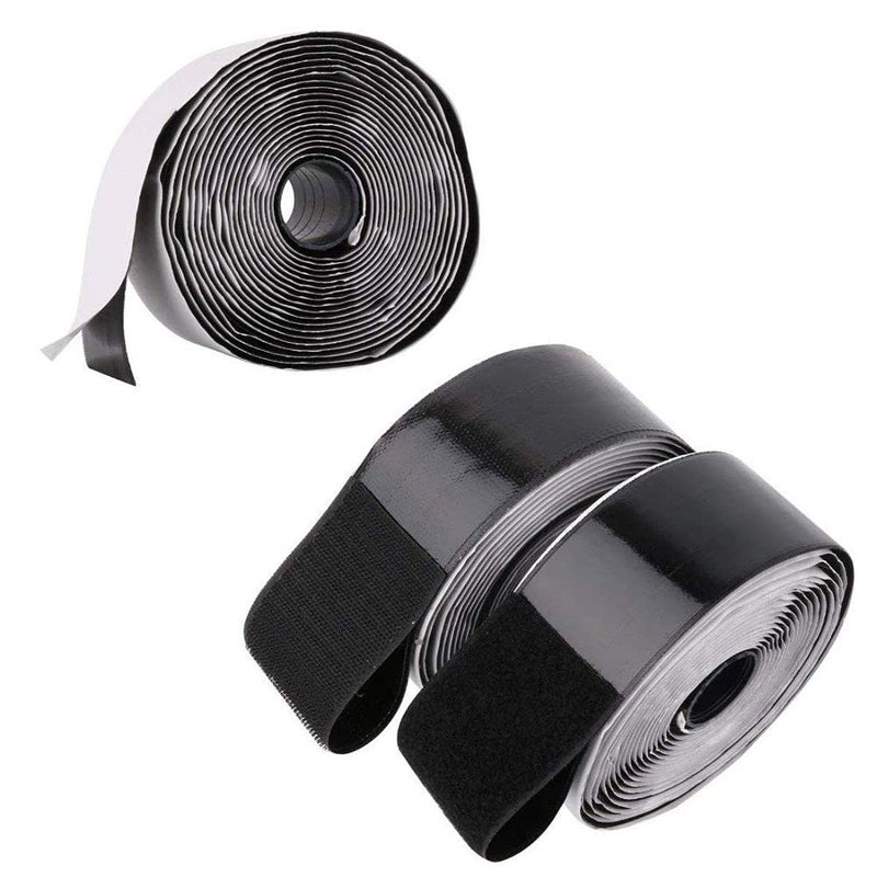 DIY Crafts DIY Crafts CTDIYHI21376 HookLoop Tape 1 inch 16 Feet Adhesive Mounting Tape Strips Nylon TrapsBlacks Design No 2  - Image 4