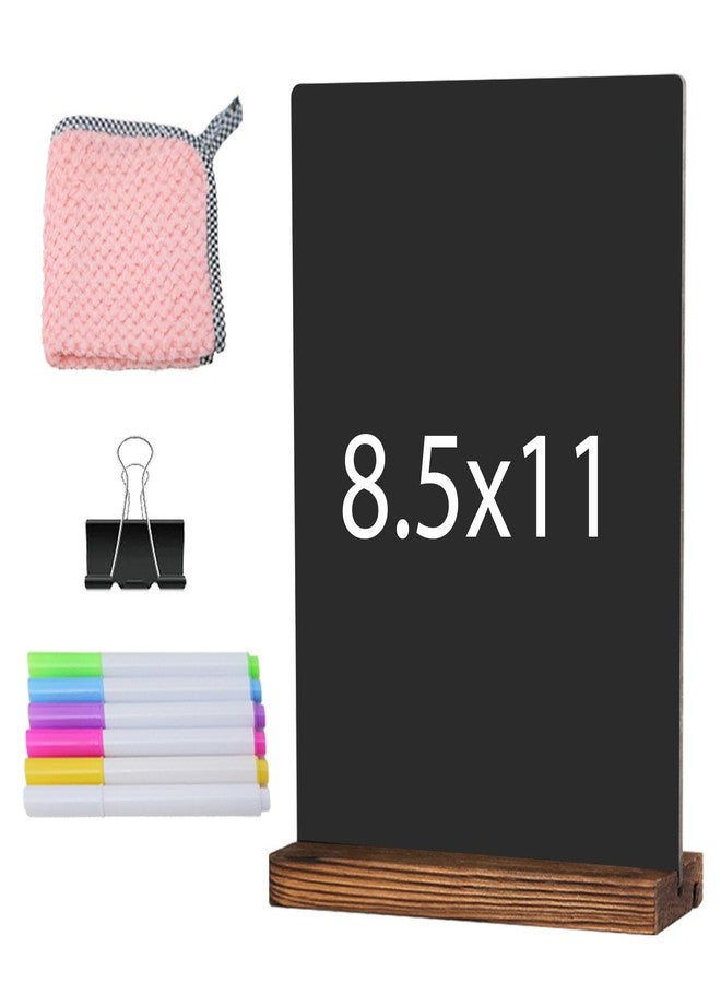 JDEA Desktop Chalkboard Sign with Wood Base, Small (1 Pack 8.7x12) - Image 1