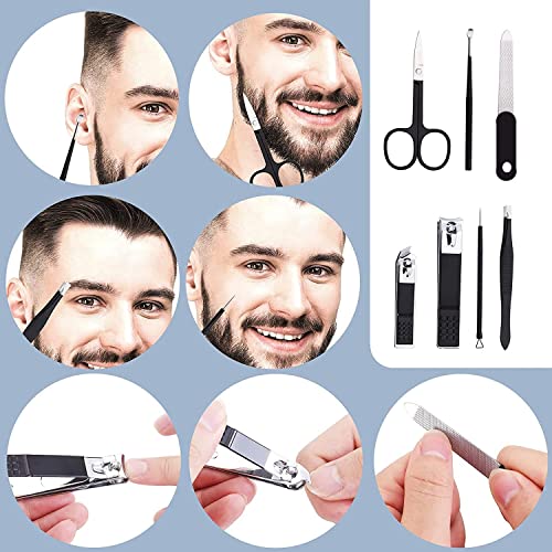 Aceoce Nail Clippers Set Professional Manicure Set Grooming Kits Stainless Steel Travel Manicure Pedicure Kit Nail Care Tools Nail Kit with Travel Case Personal Care Tools Gifts for Men Women - Image 4