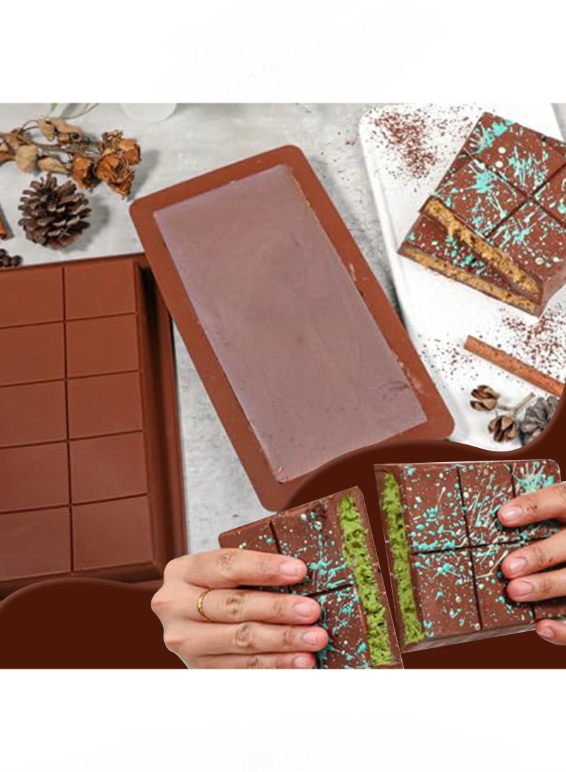 2 Pack Chocolate Molds Silicone Large Chocolate Bar Molds Deep Chocolate Molds Thick Chocolate Bar Molds Candy Molds for Chocolate Lovers - Image 4