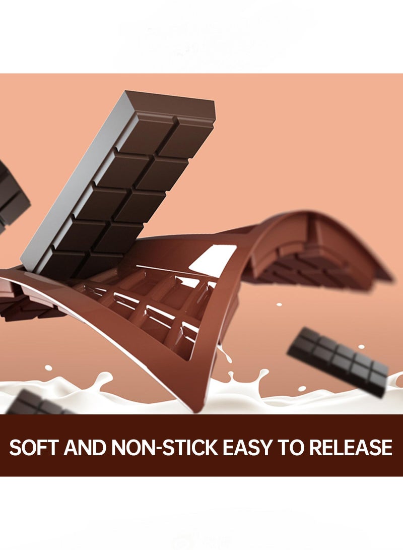2 Pack Chocolate Molds Silicone Large Chocolate Bar Molds Deep Chocolate Molds Thick Chocolate Bar Molds Candy Molds for Chocolate Lovers - Image 5