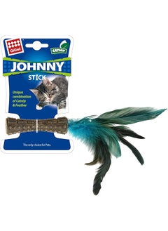 GIGWI Catnip Johnny Stick With Natural Feather Cat Toy 7071  - Image 1