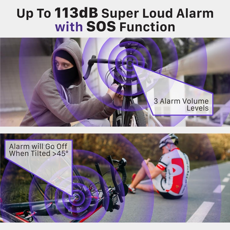 Fosmon Wireless Bike Alarm Anti-Theft with Remote, Waterproof, Battery Operated, Super Loud 113dB Security Alarm for Bicycle, Motorbike, Mobility Scooter, E-Bike - Image 3