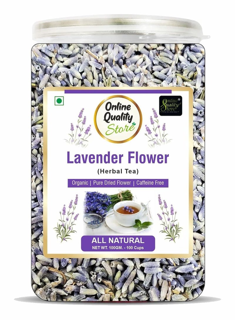 Online Quality Store Lavender Flower Tea -100g | Sun Dried Lavender Flowers Herbal Tea | Stress Relief| Iced Tea - Image 1