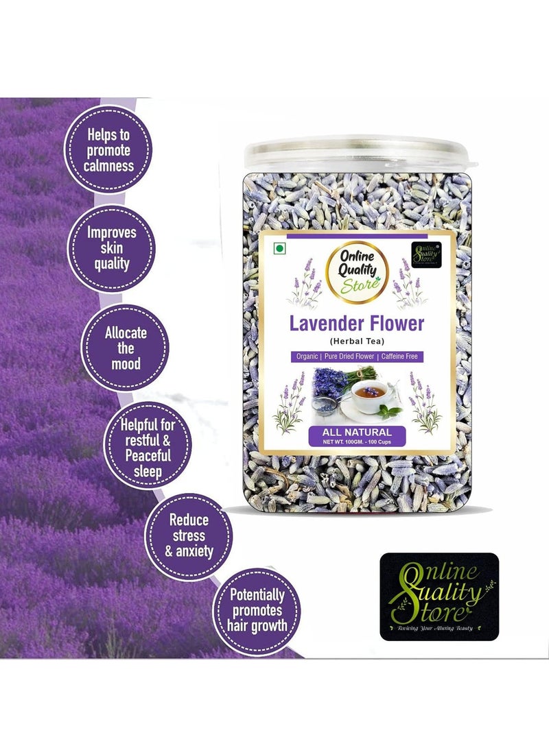Online Quality Store Lavender Flower Tea -100g | Sun Dried Lavender Flowers Herbal Tea | Stress Relief| Iced Tea - Image 3