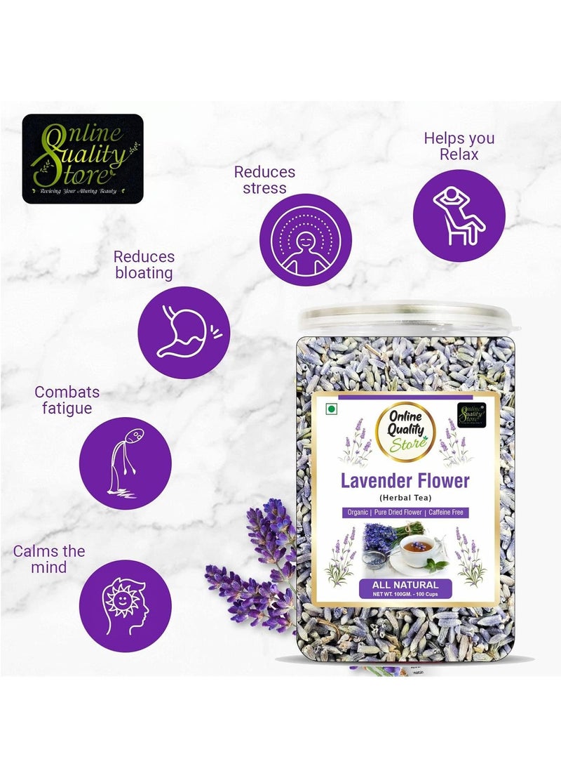 Online Quality Store Lavender Flower Tea -100g | Sun Dried Lavender Flowers Herbal Tea | Stress Relief| Iced Tea - Image 4