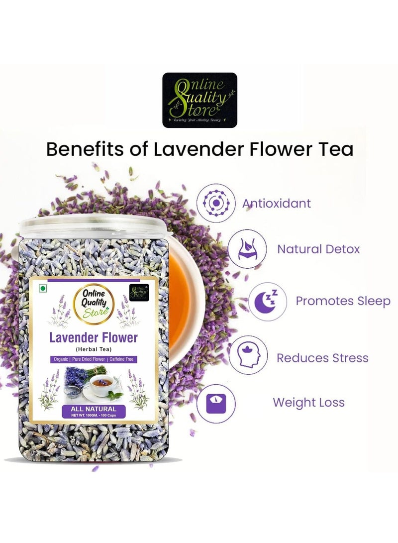 Online Quality Store Lavender Flower Tea -100g | Sun Dried Lavender Flowers Herbal Tea | Stress Relief| Iced Tea - Image 5