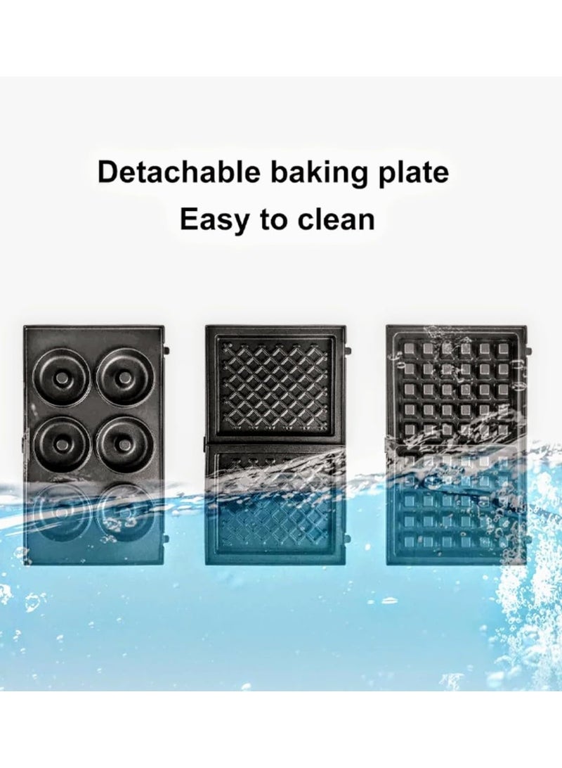 سوكاني صانعة ساندويتش سوكاني 1200 واط 9 في 1 (شكل تاني للتوست – دونت – جرل –وافل- كون ايس كريم – توست- جوزيه –بان كيك –كيك ورده) متعددة الاستخدامات الخامة الداخلية معدن مطلي تيفال – الخارجية استانلس في اكليرك معالج ضد الحرارة  (تقنية عالية من سوكاني وجديدة)sk-08049 - Image 3