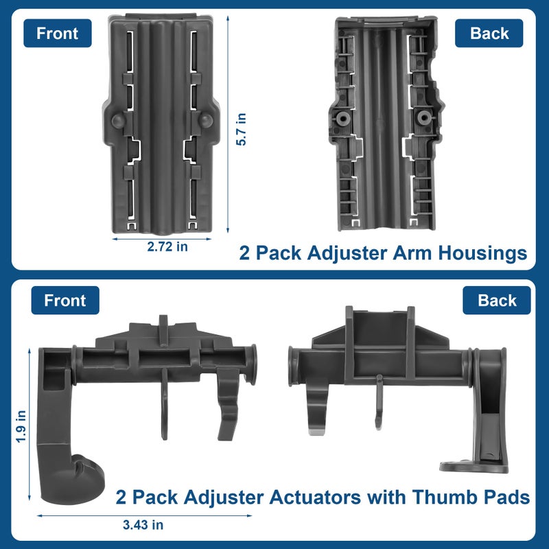 prime&swift Wdt730Pahz0 Upper Rack Fit For Whirlpool Upgraded W10712395 Top Rack Adjuster Fit For Whirlpool W10350375 Wdt750Sahz0 Upper Rack Fit For Whirlpool Wdta50S Wdt730 Fit For Ken.More 665 Prime&Swift - Image 3