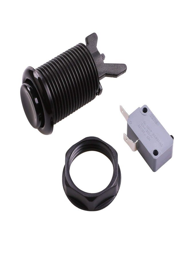 Reyann 6X Black Happ Type Standard Arcade Push Button with Microswitch for Mame/Jamma/Arcade Video Games - Image 4