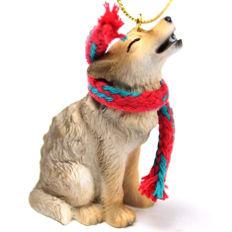 Conversation Concept Timber Wolf Tiny Miniature One Christmas Ornament - Delightful! - Image 1