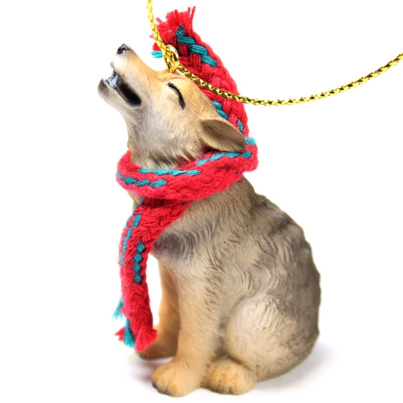 Conversation Concept Timber Wolf Tiny Miniature One Christmas Ornament - Delightful! - Image 2
