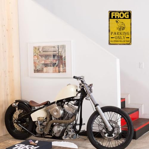 Ubewair Cool Stuff Frog Parking Only Metal Tin Sign - Vintage Frog Wall Decor, 8x12 Inch - Image 5
