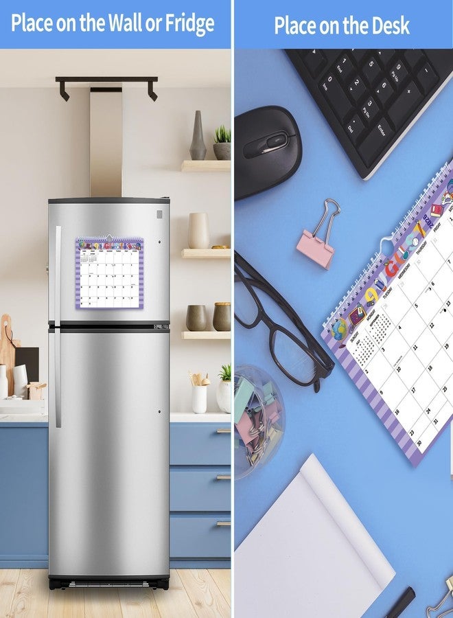 windrio 2026 Wall Calendar, Hanging Spiral Calendar Calendar Wall Paper from November 2025 - December 2026 Thick 11"X8.5", Spiral Bound, Blocks for Easy Planning, Fridge Desk Colorful Monthly Doodle Designs - Image 3