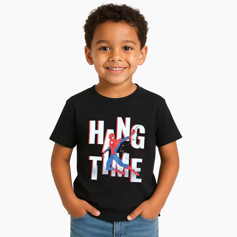 مارفل MARVEL Spiderman Kids Boy's Short Sleeve 100% Cotton T-Shirt