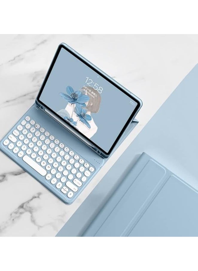 General - 2022 New iPad 10th Generation 10.9" Keyboard Case Cute Round Key Color Keyboard Wireless Detachable BT Keyboard Cover for iPad 10 10.9-inch - Image 1