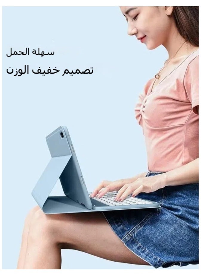 General - 2022 New iPad 10th Generation 10.9" Keyboard Case Cute Round Key Color Keyboard Wireless Detachable BT Keyboard Cover for iPad 10 10.9-inch - Image 1