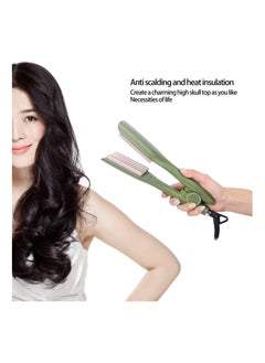 Y&D Titanium Ceramic Hair Crimper, PTC Heating Waver 80W Volumizing Crimper Styling Tool Crimping Iron Salon-Grade Crimped Hairstyles for Women Girls, heating (Green)  - Image 2