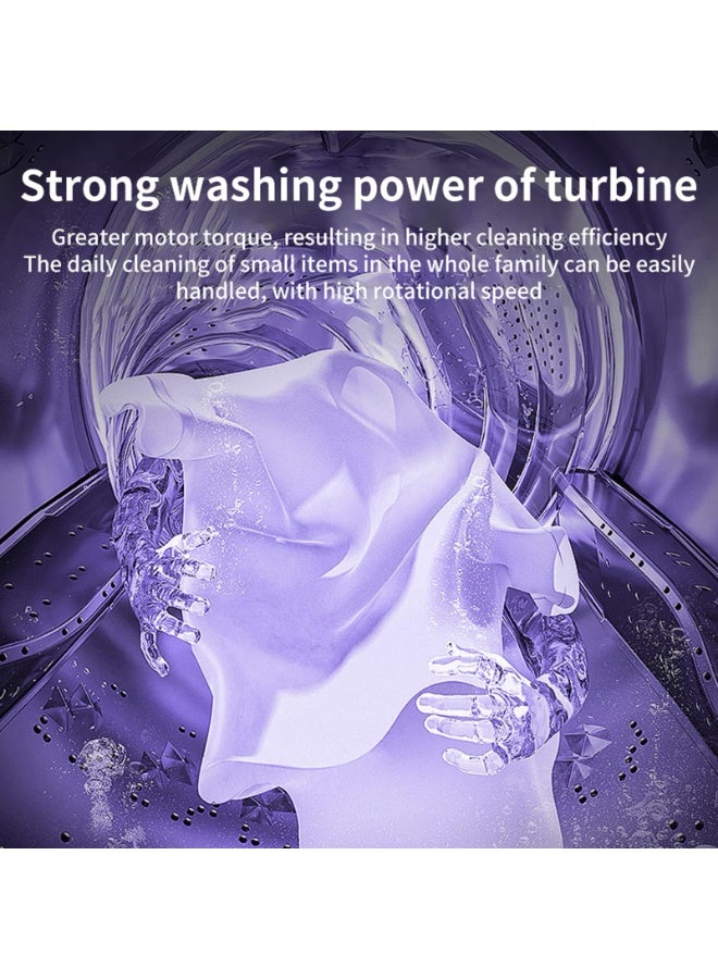 Bukela Mini Portable Washing Machine, 8L Foldable Small Washers Machine for Baby Clothes, Underwear, 2-in-1 Washing Machine & Spin Dry Folding Travel Laundry Tub for Cleaning Sock Small Rags - Image 5