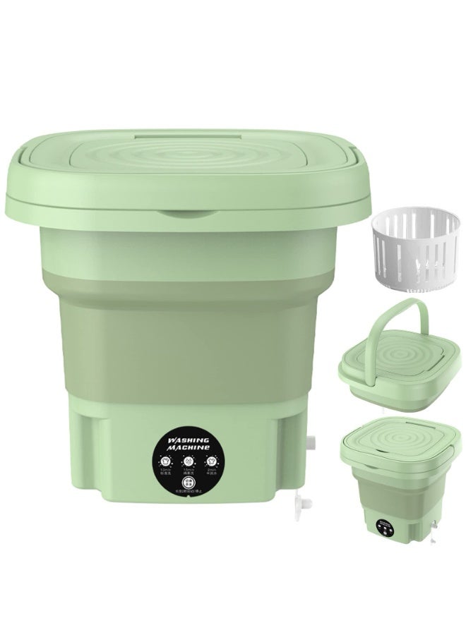Bukela Mini Portable Washing Machine, 8L Foldable Small Washers Machine for Baby Clothes, Underwear, 2-in-1 Washing Machine & Spin Dry Folding Travel Laundry Tub for Cleaning Sock Small Rags - Image 4