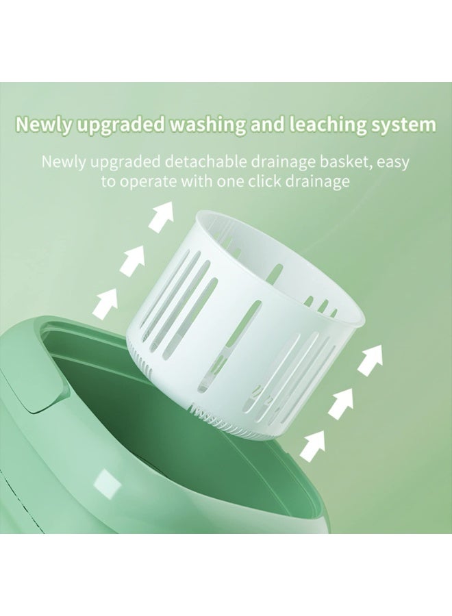 Bukela Mini Portable Washing Machine, 8L Foldable Small Washers Machine for Baby Clothes, Underwear, 2-in-1 Washing Machine & Spin Dry Folding Travel Laundry Tub for Cleaning Sock Small Rags - Image 3