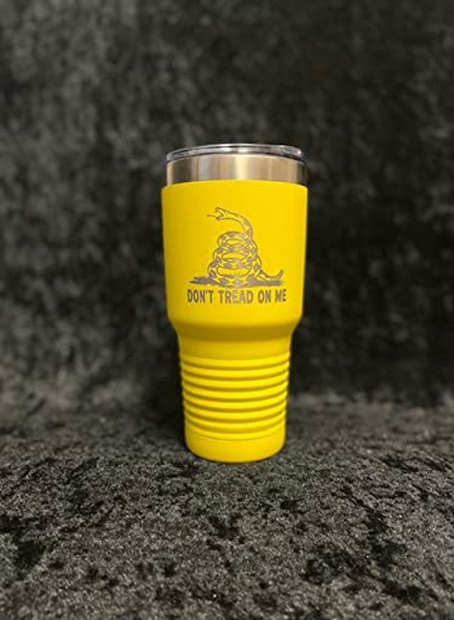 Maverick Advantage 30 oz Yellow Gadsden Flag Tumbler - Don't Tread On Me - Snake Tumbler - American Flag Coffee Travel Mug - American Made Travel Mug - Double Insulated Tumbler - Image 3