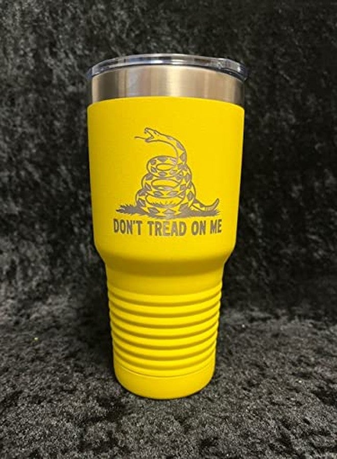 Maverick Advantage 30 oz Yellow Gadsden Flag Tumbler - Don't Tread On Me - Snake Tumbler - American Flag Coffee Travel Mug - American Made Travel Mug - Double Insulated Tumbler - Image 4
