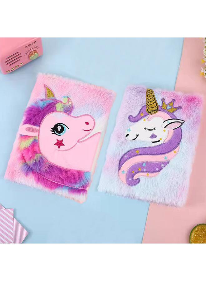 Bluejw Cross-border Hot-selling Plush Notebook A5 Three-dimensional Embroidery Hand Ledger Cute Girl Heart Cartoon Notebook Diary - Image 1