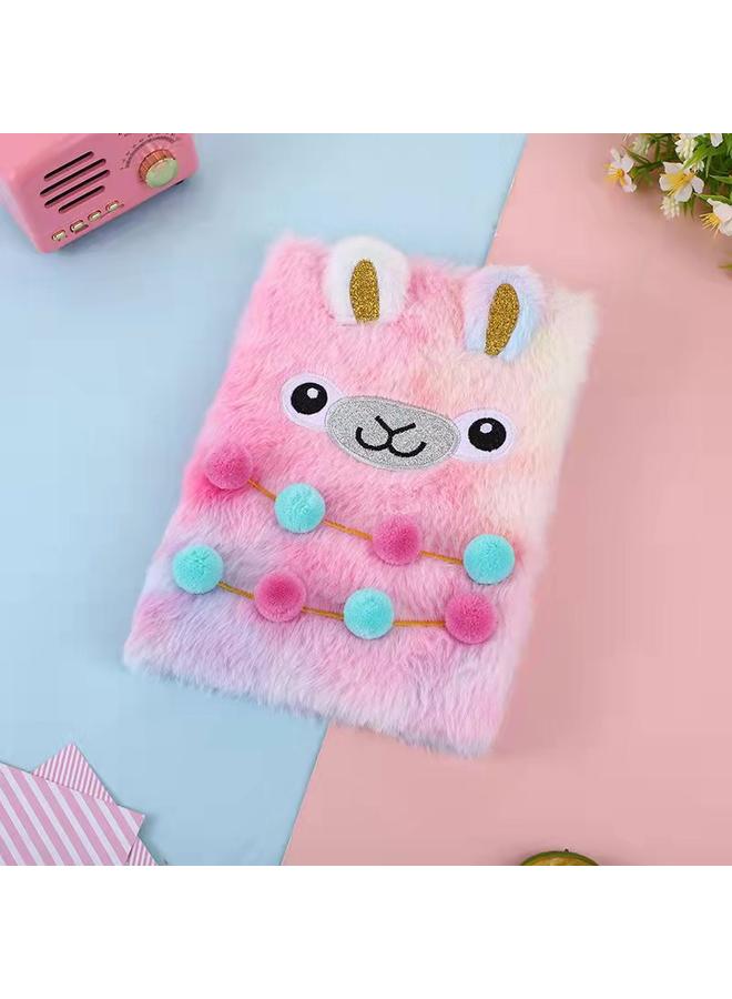 Bluejw Cross-border Hot-selling Plush Notebook A5 Three-dimensional Embroidery Hand Ledger Cute Girl Heart Cartoon Notebook Diary - Image 2