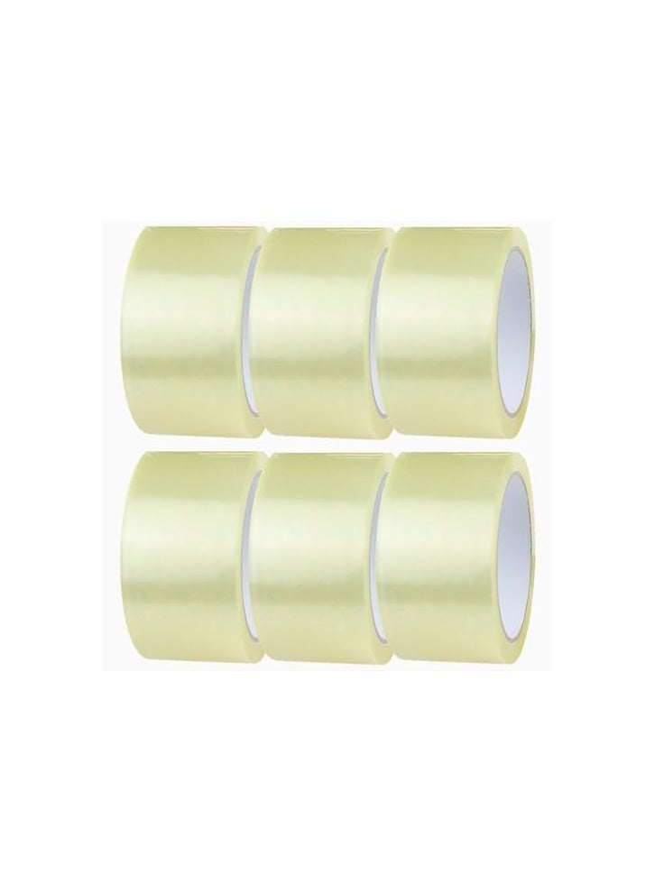 erorex [6 Roll] Clear Packing Tape, [2 inches x 50 yards]Strong Heavy Duty Packaging Tape for Sealing Parcel Boxes, Moving Boxes Houses, Large Postal Bags, Office Supplies  - Image 1
