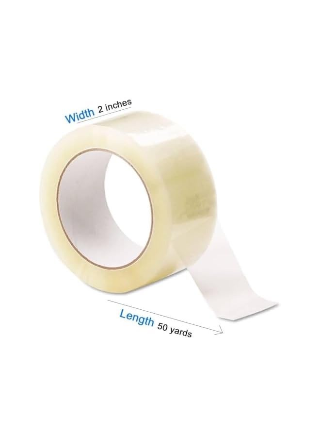 erorex [6 Roll] Clear Packing Tape, [2 inches x 50 yards]Strong Heavy Duty Packaging Tape for Sealing Parcel Boxes, Moving Boxes Houses, Large Postal Bags, Office Supplies  - Image 2