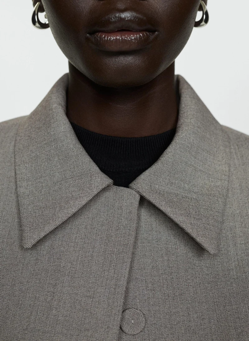 مانجو Essential Cropped Pocket Jacket