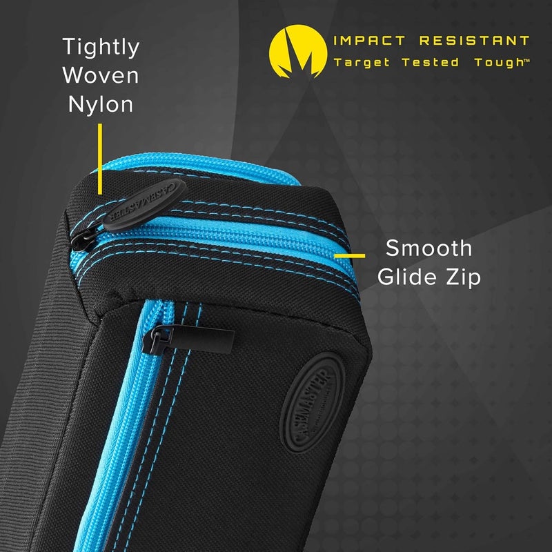 CASEMASTER Plazma Pro, 6 Dart Case for Soft and Steel Tip Darts, Features Large Front Mobile Device Pocket, Built-In Storage Tubes and Pockets for Flights, Tips, Shafts, and Personal Items - Image 3