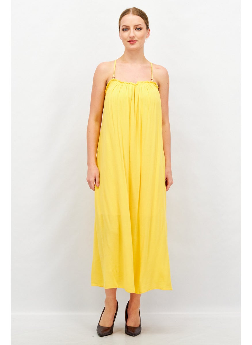 Women Sleeveless Plain Maxi Dress, Yellow - pzsku/ZC011718A8AADDD768EAFZ/45/_/1724350952/b86c6289-45c7-4d00-a514-77c8f4c4ebae