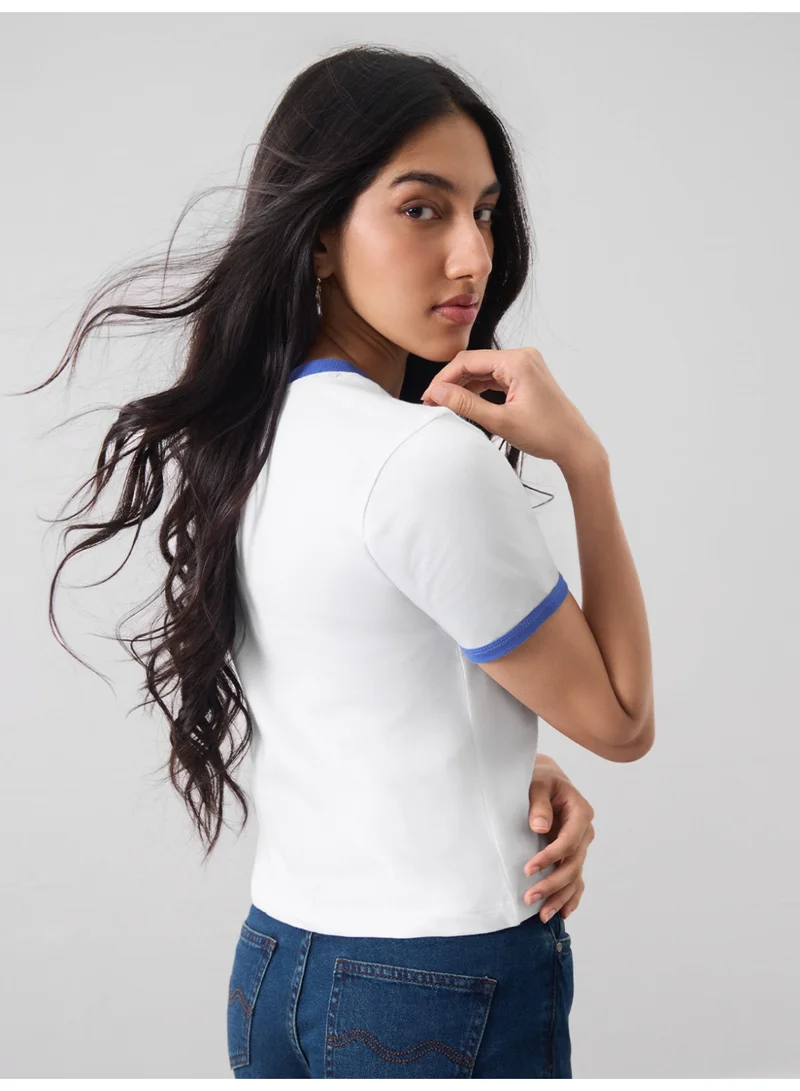 The Souled Store  The Souled Store Goldfish Graphic: Women and Girls Short Sleeves Round Neck Graphic Printed Cotton Regular Fit Lightweight Casual Everyday Streetwear T-Shirt  | Best Price UAE