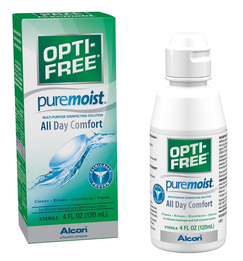 Opti-free Puremoist Multi-Purpose Contact Lens Cleaning and Disinfecting Solution, 4 Fl Oz